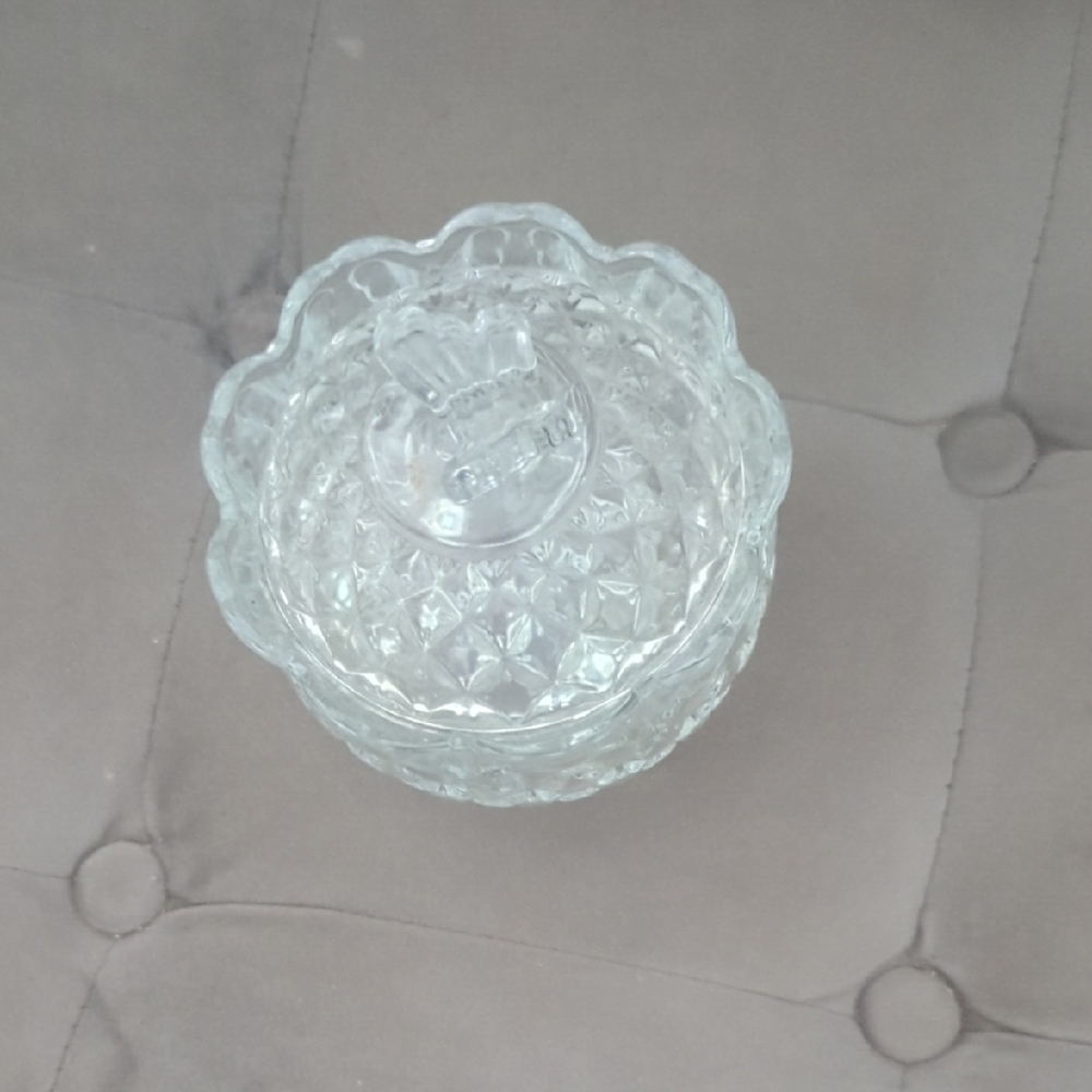 Clear Glass Candy Dish